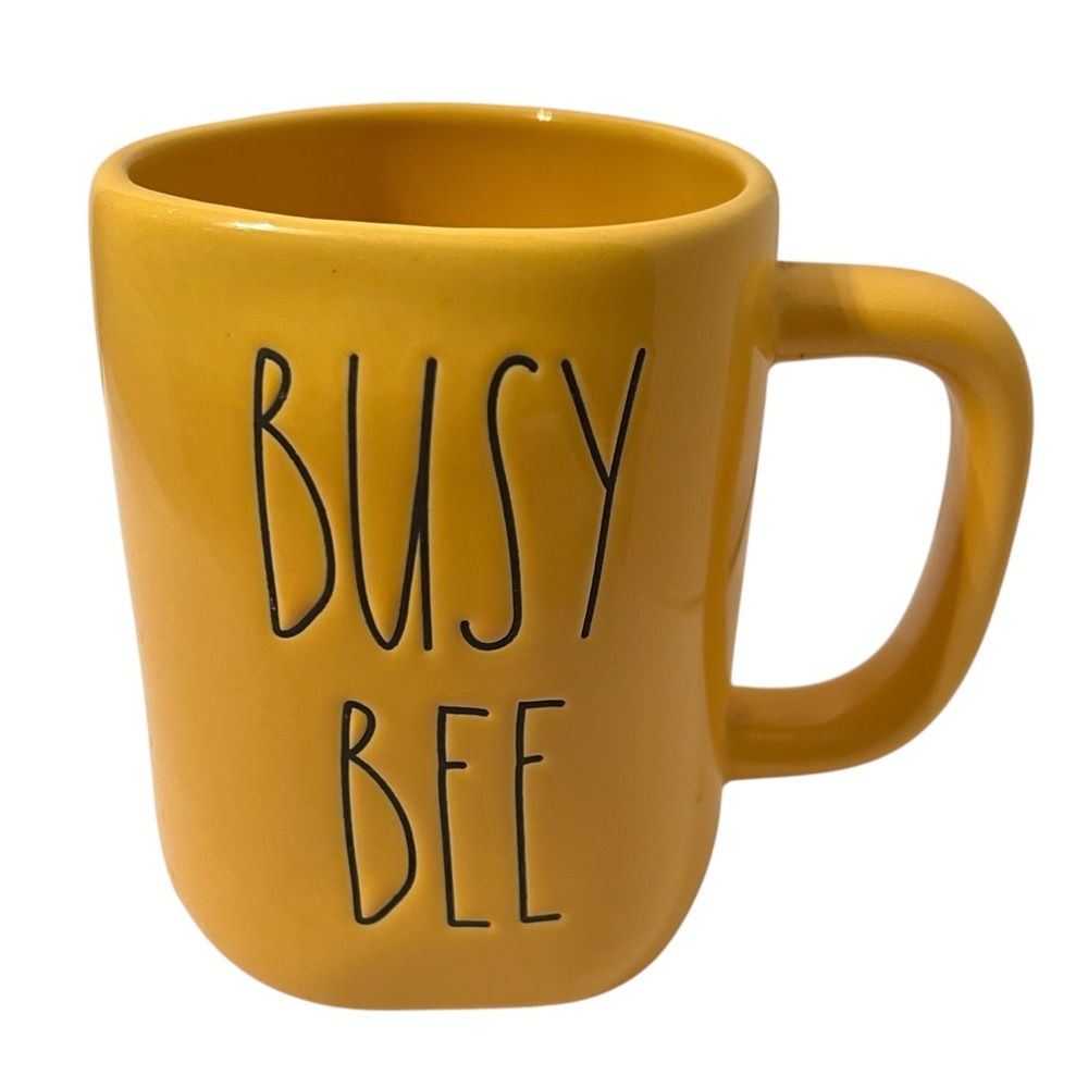 Rae Dunn Busy Bee Yellow and Black 16 Oz Mug NWOT